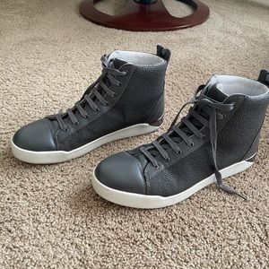 Diesel Diamond Hi-TOP Casual Fashion Gray Leather Men’s Sneakers Size 12